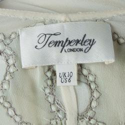 Temperley London Cream Embellished Belted Kaftan Dress M