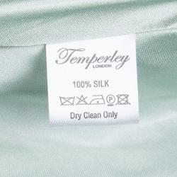 Pre Owned Temperley London Feather Printed Silk Belted Maxi Dress XL