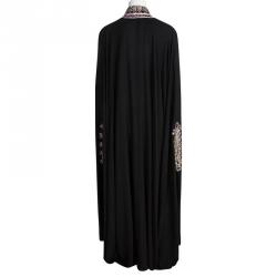 Temperley London Black Silk Embellished Cape Style Abaya (One Size)