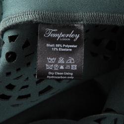 Pre Owned Temperley London Olive Green Laser Cut Detail Sami Dress S