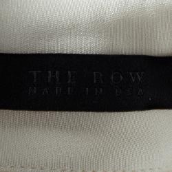 The Row Cream Silk Leather Trim Long Sleeve Button Front Shirt S