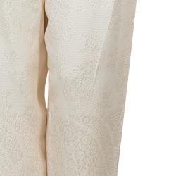 The Row Cream Jacquard Silk Trousers M