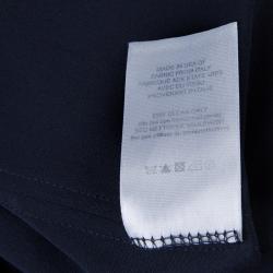 Pre Owned The Row Navy Blue Silk Long Sleeve Button Down Shirt M