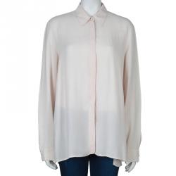 Pre Owned The Row Blush Pink Long Sleeve Buttondown Shirt M
