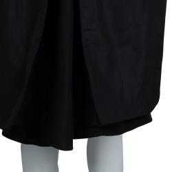 The Row Black Cold Shoulder Mesh Layered Midi Dress S