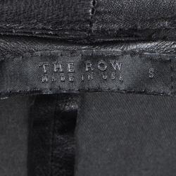 The Row Black Lambskin Leather Paneled Jeggings S