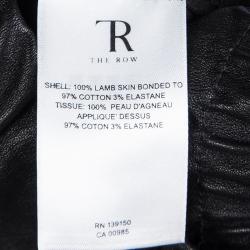 The Row Black Lambskin Leather Paneled Jeggings S
