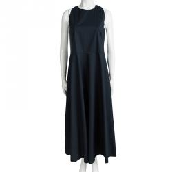 Pre Owned The Row Prussian Blue Cotton Sleeveless Maxi Dress S