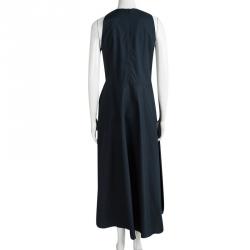 Pre Owned The Row Prussian Blue Cotton Sleeveless Maxi Dress S