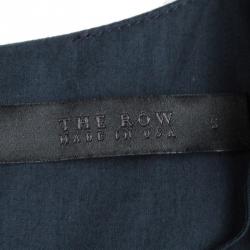 Pre Owned The Row Prussian Blue Cotton Sleeveless Maxi Dress S