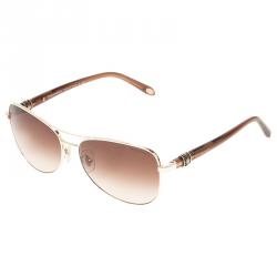Tiffany & Co. Gold 3036 Aviator Sunglasses