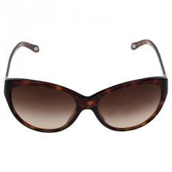 Pre Owned Tiffany & Co. Tortoise Shell 4065-B Round Sunglasses