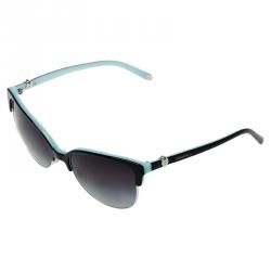 Pre Owned Tiffany & Co. Black and Blue 4080 Cat Eye Sunglasses