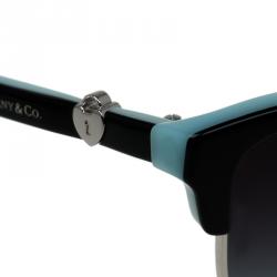 Pre Owned Tiffany & Co. Black and Blue 4080 Cat Eye Sunglasses