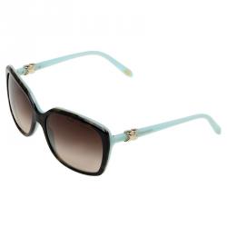 Pre Owned Tiffany & Co. Brown and Blue 4076 Square Sunglasses