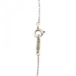 Pre Owned Tiffany & Co. Daisy Key Diamond & Silver Pendant Chain Necklace