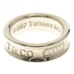 Pre Owned Tiffany & Co.1837 Silver Band Ring Size 52