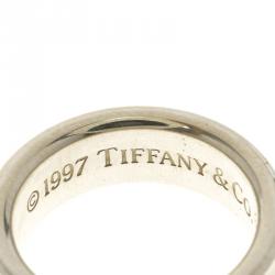 Pre Owned Tiffany & Co.1837 Silver Band Ring Size 52