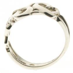 Pre Owned Tiffany & Co. Paloma Picasso Loving Heart Silver Ring Size 48