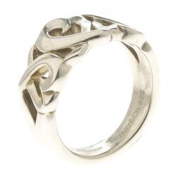 Pre Owned Tiffany & Co. Paloma Picasso Loving Heart Silver Ring Size 49