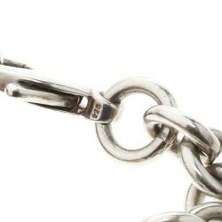 Pre Owned Tiffany & Co Return To Tiffany Oval Tag Silver Necklace