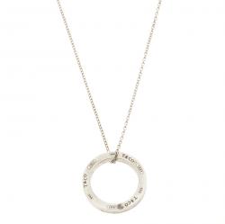 Pre Owned Tiffany & Co. 1837 Circle Silver Medium Pendant Necklace