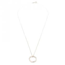 Pre Owned Tiffany & Co. 1837 Circle Silver Medium Pendant Necklace