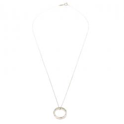 Pre Owned Tiffany & Co. 1837 Circle Silver Medium Pendant Necklace