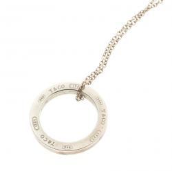 Pre Owned Tiffany & Co. 1837 Circle Silver Medium Pendant Necklace