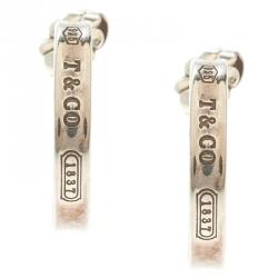 Pre Owned Tiffany & Co. 1837 Silver Hoop Earrings
