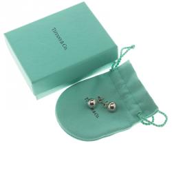 Pre Owned Tiffany & Co. Silver Bead Stud Earrings