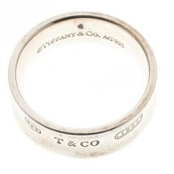 Pre Owned Tiffany & Co. 1837 Silver Band Ring Size 55