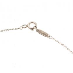 Pre Owned Tiffany & Co. Return To Tiffany Double Heart Tag Silver Chain Necklace