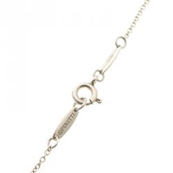 Pre Owned Tiffany & Co. Round Mini Lock Silver Pendant Necklace