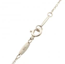 Pre Owned Tiffany & Co. Round Mini Lock Silver Pendant Necklace