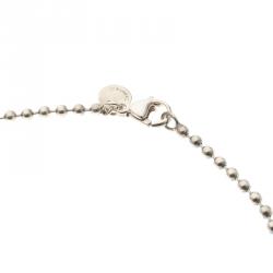 Pre Owned Tiffany & Co. Coin Edge Silver Tag Pendant Necklace