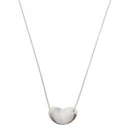 Tiffany & Co. Elsa Peretti Bean Silver Pendant Necklace
