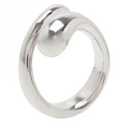 Tiffany & Co. Elsa Peretti Teardrop Silver Ring Size 49