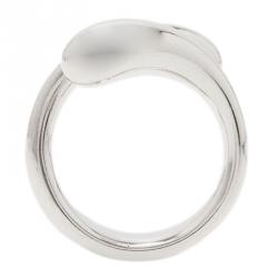 Tiffany & Co. Elsa Peretti Teardrop Silver Ring Size 49