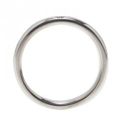 Pre Owned Tiffany & Co. Elsa Peretti Diamond Silver Band Ring Size 50.5