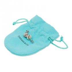 Pre Owned أقراط تيفاني & كو. تصميم عقدة ملفوفة فضة