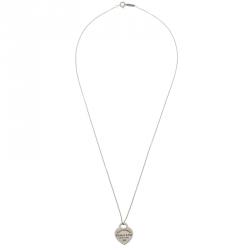 Pre Owned Tiffany & Co. Return To Tiffany Silver Heart Pendant Necklace Medium