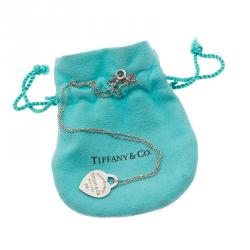 Pre Owned Tiffany & Co. Return To Tiffany Silver Heart Pendant Necklace Medium