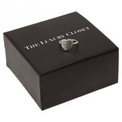 Pre Owned Tiffany & Co. Return To Tiffany Heart Signet Silver Ring Size 49