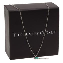 Pre Owned Tiffany & Co. Tiffany Keys Heart Key Silver Charm Necklace