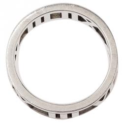 Pre Owned Tiffany & Co. Atlas Silver Open Band Ring Size 51