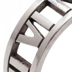 Pre Owned Tiffany & Co. Atlas Silver Open Band Ring Size 51