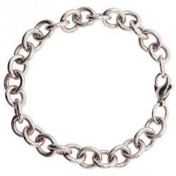 Pre Owned Tiffany & Co. Large Round Link Silver Bracelet