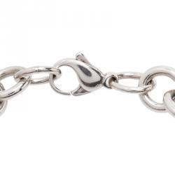 Pre Owned Tiffany & Co. Large Round Link Silver Bracelet