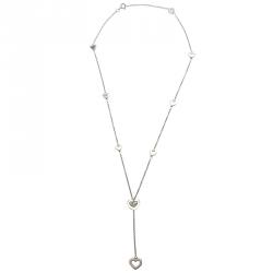 Tiffany & Co. Heart Link Lariat Silver Necklace